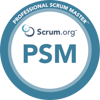 Professional Scrum Master certification logo 